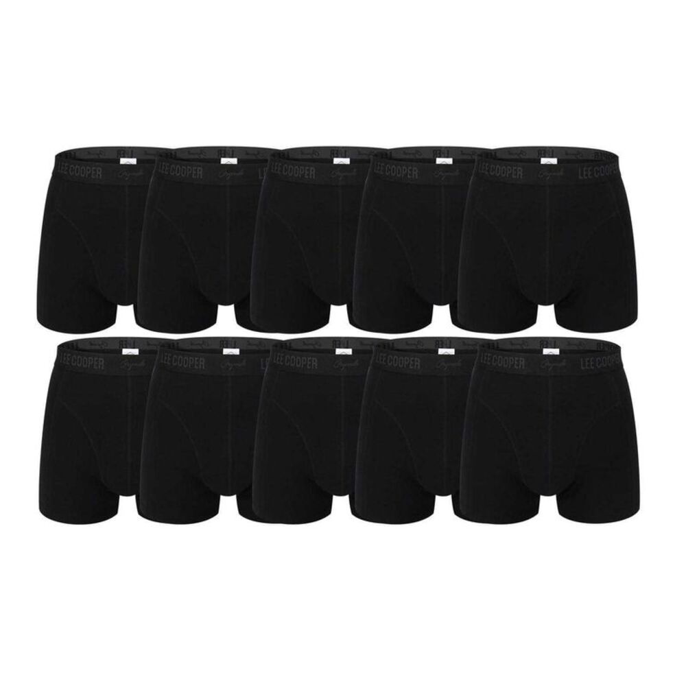 Lee Cooper Mens Boxer Shorts (Pack of 10) / Black